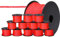 ToolSpace 12x Maurerschnur Bauschnur - 50m x 1.6mm - Rot - Polypropylen-Seide - Richtschnur - Lotschnur - Stärke Pflasterschnur - langlebig & reißfest - Maurerschnur für Wasserwaage
