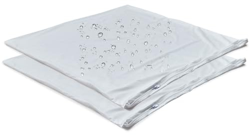 Kingnex Federfeste Kissenschoner, 45,7 x 45,7 cm, wasserdichte Kissenbezüge für quadratische Dekokissen, 45,7 x 45,7 cm, 2 Stück