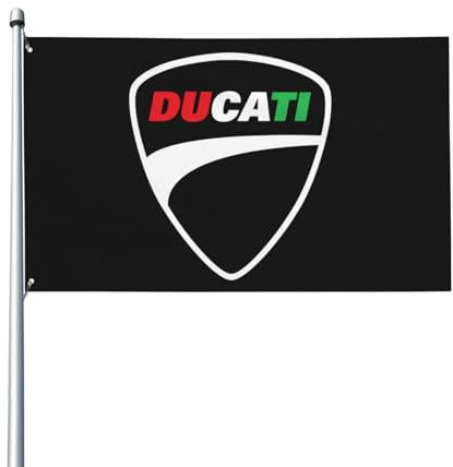 Compatible With Ducati Flagge, 90 x 150 cm, Außenflaggen, Gartenflaggen, Hausflaggen, Banner-Dekoration für Hof, Veranda, Rasen, Heimdekoration