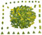 Glasmosaikfliesen, 4 Formen, quadratisch, Diamant, Dreieck, Rechteck, 220 Stück, Buntglas-Mosaikstücke für handgefertigte Kunst, Handwerk und Heimdekoration (Olivgrün)