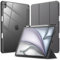 JETech Custodia per iPad Air 13 Pollici M3/M2 (2025/2024) con Portapenne, Chiaro Trasparente Retro Conchiglia Sottile Supporto Antiurto Tablet Cover (Grigio Siderale)