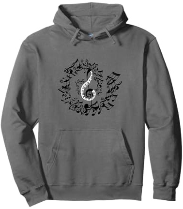 Musiknoten Musik Musiker Notenschlüssel Noten Pullover Hoodie