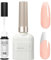 Gel Nail Polish Set, Jelly Nude Gel Nail Varnish, Sheer Nude Pink Nail Gel With White Liner Painted Gel Nail Polish, Soak Off UV/LED Nude & White French Manicure Kit for Home DIY