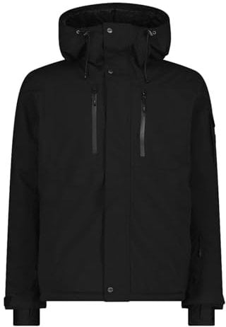 CMP Herren Giacca Sci Da Uomo Con Cappuccio Fisso Skijacke Mit Fester Kapuze, Schwarz, XL EU