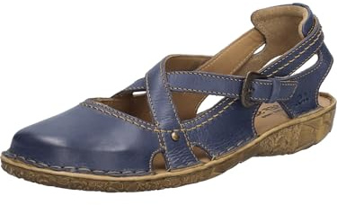 Josef Seibel Damen Sandaletten Rosalie 13, Frauen Sandalen,Weite G (Normal),Sommersandalen,bequem,flach,Sommerschuhe,Shark,44 EU