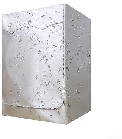 Funda impermeable para lavadora con revestimiento reflectante de luz solar, color plateado