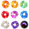 Benaewa Lot de 8 bandeaux lumineux à LED - Accessoires de fête colorés - Accessoires de fête - Élastiques à cheveux lumineux pour Halloween
