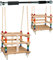 alles-meine.de GmbH 2 TLG. Set Babyschaukel/Kinderschaukel - mit abnehmbaren Gurt + Türreck - Leichter Einstieg ! - Gitterschaukel/Schaukel aus Holz - mitwachsend & verstel..