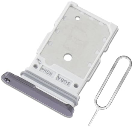 Eonpam Dual SIM Karte Rahmen für Samsung Galaxy S24 FE Card Tray SIM Kartenhalter Slot Schlitten Halter + SIM Pin(Schwarz)