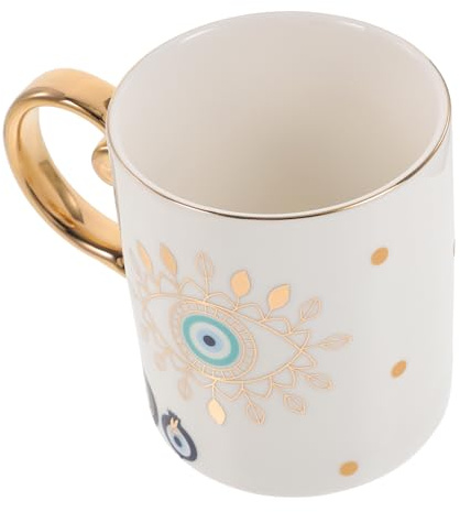 PHENOFICE Evil Eye Tasse Keramik Stilvolle Kaffeetasse Im Einzigartigen Design Für Kaffee Tee Und Heiße Getränke Für Täglichen Gebrauch