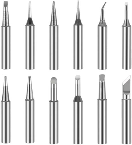 RONMOSNEA Lot de 12 pannes de fer à souder, 900 m, sans plomb, compatibles avec Hakko, Yihua, Atten & Plus, pour station de soudage, soudure, etc