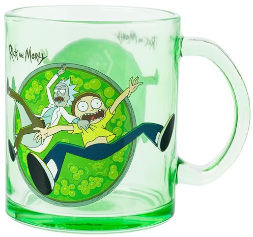 Silver Buffalo Rick and Morty Acid Vat 17.5 oz Glass Coffee Mug