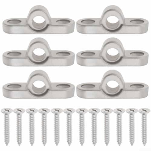 DAZZLEEX Markisen-Befestigungsset, 6 Stück, Edelstahl, Wohnmobil, Zelt, feste Sonnenschutz, Öse, Schnalle, Wand, Wohnmobil, Regenüberdachung, Sonnenschutz, Öse, Sonnenschutz Dichtung