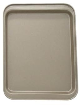 Teglia da forno rettangolare antiaderente in acciaio al carbonio per biscotti, torte, pizza, arrosti, muffin, pane, torte placcate (oro S)