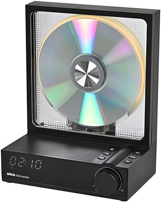Silva Schneider CDP 99 BT | Lettore CD con funzione MP3, trasmettitore e ricevitore Bluetooth 5.3, display a LED, batteria da 4000 mAh, telecomando, anti-shock, USB-C, scheda SD, portatile, 50 W