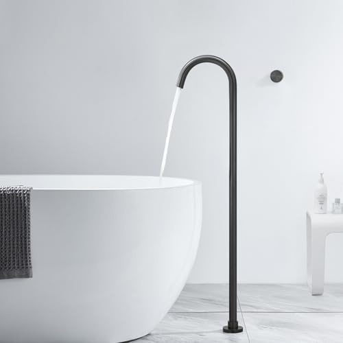 Badewannenarmatur Unterputz Bodenstehend Einloch Standarmatur Badewanne Freistehend Heiß und Kalt,grau