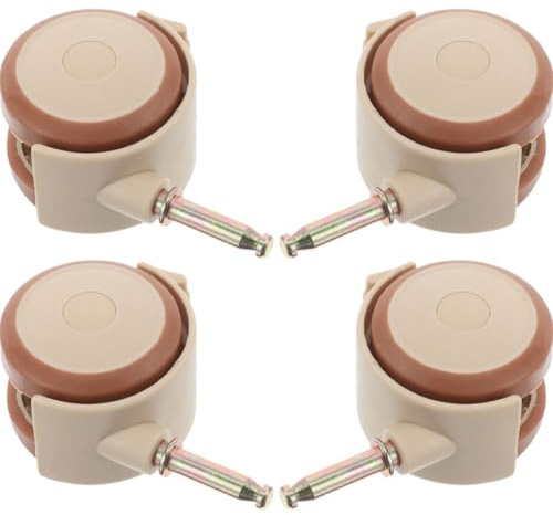 Yardenfun 4 Stück Babybett Rollen aus Gummi Schwenkbar und Geräuscharm mit Bremse 28mm Ersatz Lenkrollen für Kinderbett Möbel und Kinderwagen