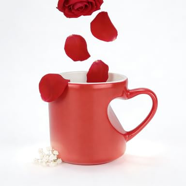 Keramiktasse in Herzform