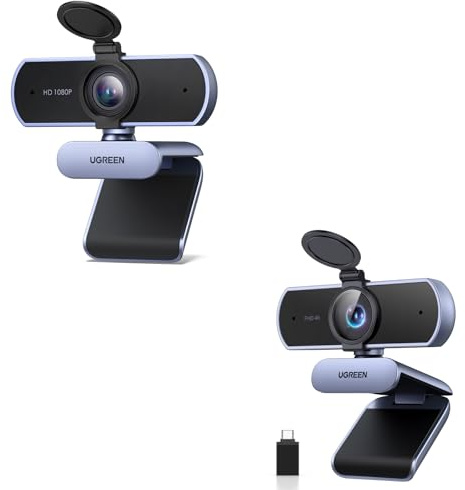 UGREEN Webcam 4K 30FPS USB A C Enfoque Automático y Webcam 1080P 30FPS Distancia Focal Fija