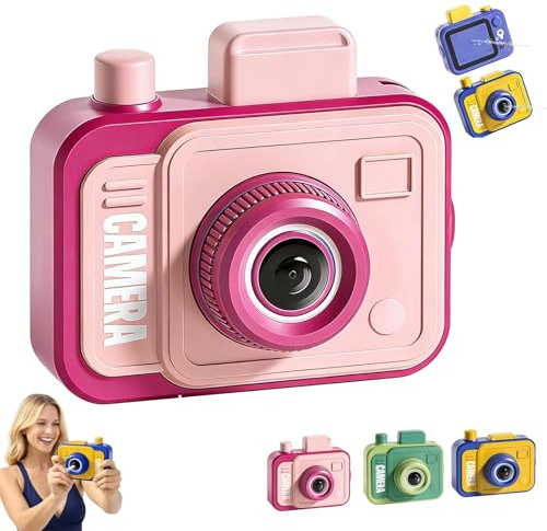 Wasserpistolen für Kinder, Wasserpistole, Kamera, kreativ und lustig, Spielzeug für Witze und Streiche, für Pool, Strand und Partys (Rosa)