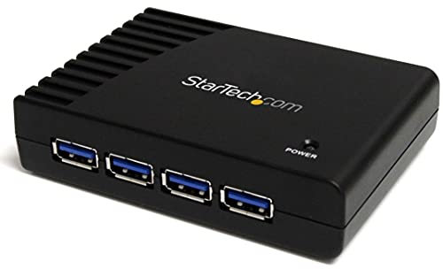 StarTech.com ST4300USB3 hub de Interfaz USB 3.0 (3.1 Gen 1) Type-B 5000 Mbit/s Negro - Concentrador (USB 3.0 (3.1 Gen 1) Type-B, USB 3.0 (3.1 Gen 1) Type-A, 5000 Mbit/s, Negro, De plástico, Poder)