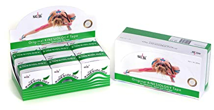 Nasara Original Kinesiologisches Physio Sport Tape: 6er Box mit 6 Tapes für Sport und Medizin inkl. gratis Videoanleitungen, Rollengröße 5cm x 5m, grün