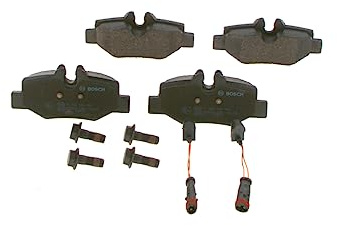 Bosch BP992 - Brake Pads Car Rear Axle - Bosch Quality - Reduced Noise and Dust - ECE-R90 Certified - Copper-Free - 1 Set of 4 Pads - With Accessories | Bosch Quality - Reduced Noise and Dust - ECE-R90 Certified - Copper-Free