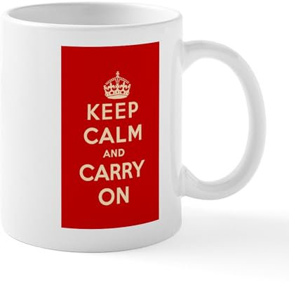 CafePress Keep Calm and Carry On Mug 11 oz (325 ml) Ceramic Coffee Mug