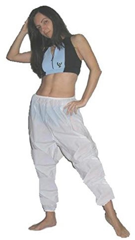 Vetrina del Benessere PANTALONE EFFETTO SAUNA -Bianco, Tg.2 (Italia 46-48)- Pantalone Dimagrante per Sudorazione in Morbido PVC, Pantaloni Dimagranti per Sudare - UNISEX Uomo Donna