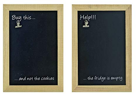 2 Stück Kreidetafel Memotafel Notiz Tafel zur Beschriftung je 40cm x 29,5cm Einkaufszettel Küchentafel