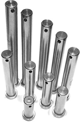 Versandbox24 2 Stück Steckbolzen A4 Edelstahl Stärke 12 mm Splintbolzen Sicherungssplint V4A Bolzen