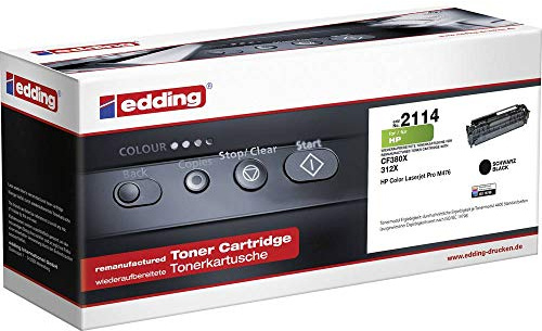 edding Toner EDD-2114 - Schwarz - Reichweite 4400 Seiten - Ersetzt HP 312X (CF380X)