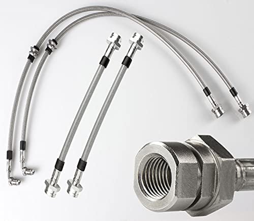 Stahlflex Bremsleitungen kompatibel mit VW T4 Bus 70X, 7D 1.9 D - 60 PS Bj.1990-2003 [Edelstahl]