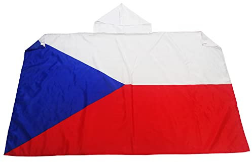 AZ FLAG - Umhangflagge Tschechien - 150x90 cm - Tschechische Cape Fahne 100% Polyester mit Messing-Ösen - 110g