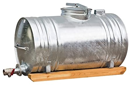 Weide Wasserfass Fass Weidefass Viehtränke Tränke Metall verzinkt 400 L Liter + Kugelhahn + Flansch