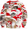 ALISISTER Hässliche Weihnachtspullover Neuheit Katze Elf Drucken Ugly Christmas Sweater Beiläufig Crewneck Weihnachten Pullover Sweatshirt für Mens Womens Party XL