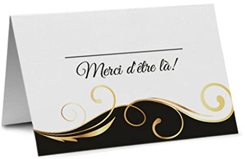 Partycards Marque Place Mariage, Décoration Mariage et Baptême, 50 Pièces A7, Idéal pour Deco Mariage et Marque Place, pour un Mariage Élégant et Raffiné