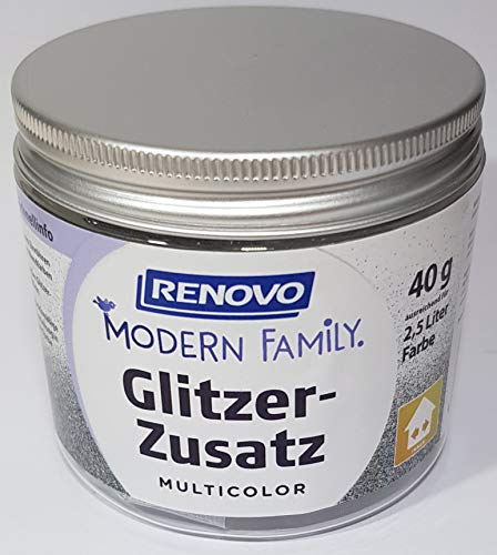 Glitzerzusatz RENOVO Deko Farbe Glitzerzusatz Multicolor, 40 g,
