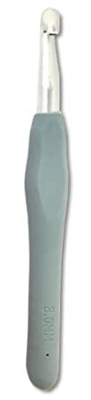 The Quilted Bear Crochet Hooks - Ergonomic Soft Grip Silicone Rubber Handle Crochet Hooks for Knitting Accessories Great for Beginners with Full Range of Hook Sizes Available (8mm Hook)