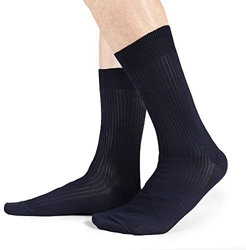 Ciocca Calze Uomo Corta Costa Larga in Cotone Filo Scozia Elasticizzato - 6 Paia - Made in Italy [315/1_085_11_3]