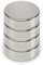 MAUL Neodym Magnet Ø 15 x 5 mm (4er Pack) | Magnete für einen vielseitigen Einsatz | Magnet rund mit elegantem und modernem Design | Magnete stark für Magnetboard, Magnetband | Silber