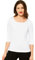 Street One Damen Basic T-Shirt mit 3/4 Arm