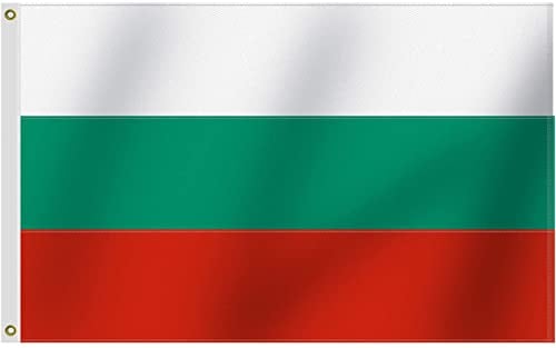 Robuste Bulgarien-Flagge, 90 x 150 cm, langlebiges Oxford-Nylon 210D, vier Reihen Nähte Fliegenenden, bulgarische Nationalflaggen, Dekoration, Geschenk, Hof, Hausbanner