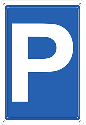 Pubblimania Cartello PARCHEGGIO alluminio composito da 3 mm di spessore. Pannello in metallo resistente esterno o interno (Parcheggio 20x30)