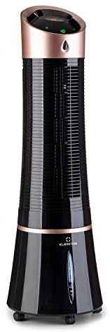 Klarstein Air conditioner 4-in-1: air cooler, fan, humidifier&ionisation, 6L water tank, oscillation, 30W, 210m³/h, timer, without exhaust hose, mobile air conditioner, black-rose gold