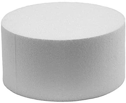 BASE ROTONDA BIANCO H7,5 DIAM 35 CM POLISTIROLO PER TORTE E DECORAZIONE