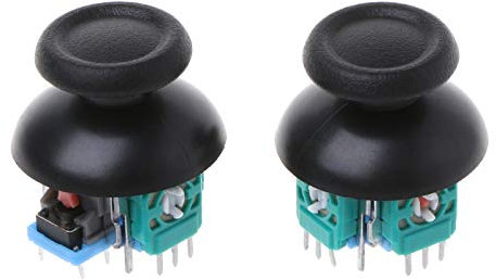 N+B per PS 4, potenziometro del modulo Joystick ad ASSE analogico con levette Nere, Kit di Ricambio per la Riparazione del Controller per Playstation 4 (2 Pezzi)