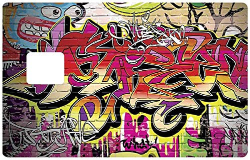 Aufkleber für Kreditkarten, US-Format, Graffiti Wall 2016 – unterscheiden Sie sich und dekorieren Sie Ihre Bankkarte nach Ihren Wünschen