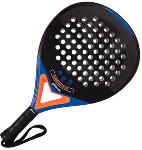 Reece Padelracket - Xperizend Steuerpadelschläger - Robustes Schläger - Stabilität und Steuerung - Nachhaltiger Padelschläger - Zwart, Blauw, Neon Oranje - Maat One Size