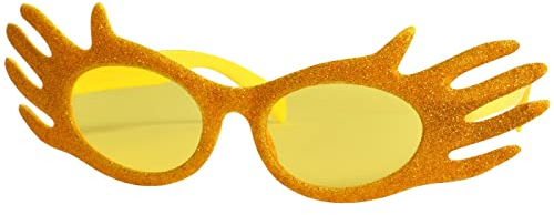 Alsino Sonnenbrille Herzbrille Fun-Brille Party Brille Photo-Booth Hippie, Einheitsgröße für Damen und Herren – (F-008) Madam Edna gold